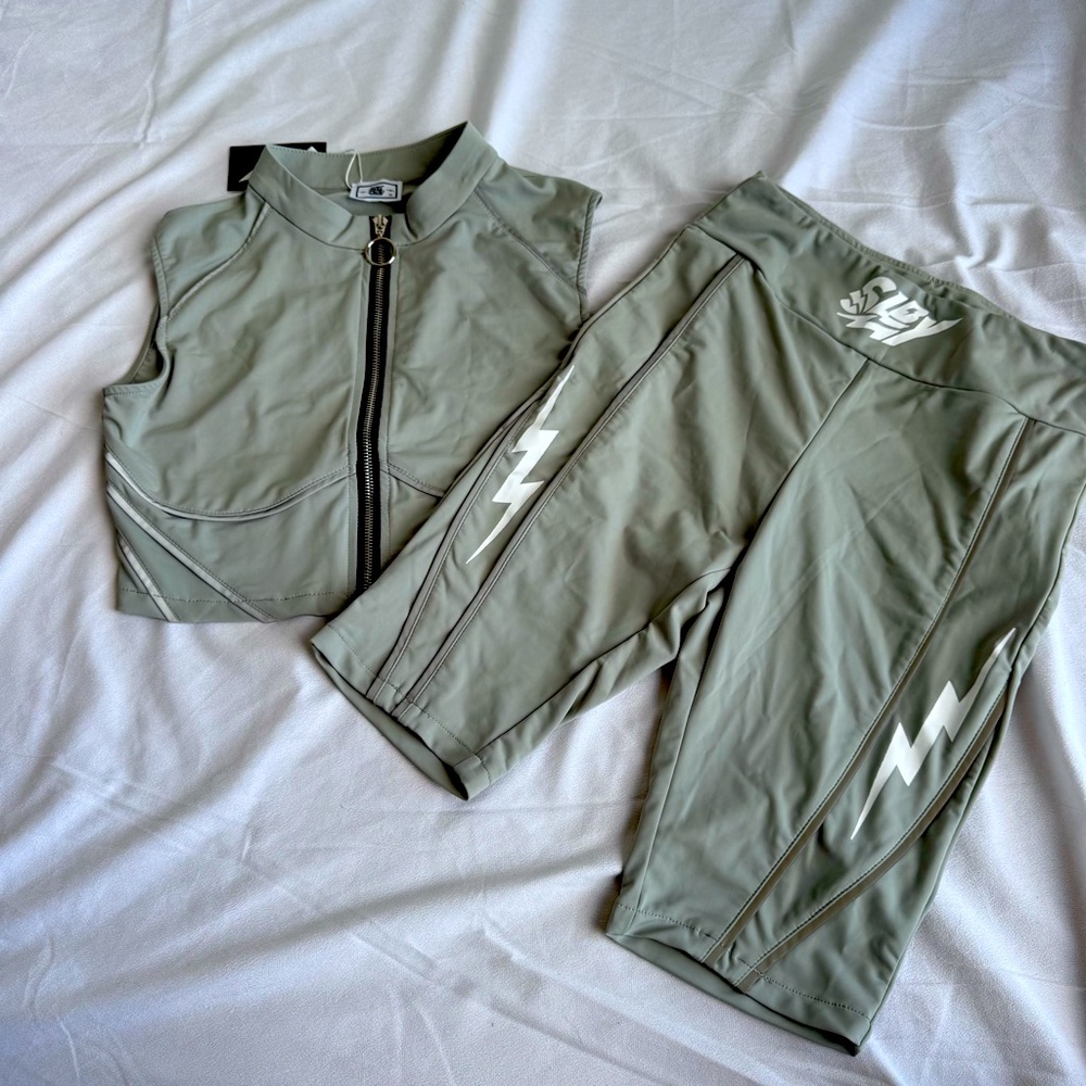 Soleboy Women 2 Piece‎ Set Bike Streetwear Logo Crop Short Medium NEW Florida